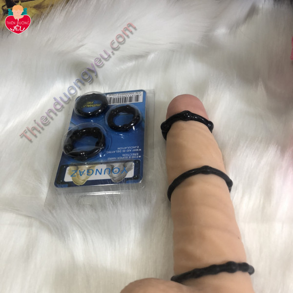 Bộ Ba Vòng Đeo Dương Vật Đôn Cao Cấp Chính  Hãng